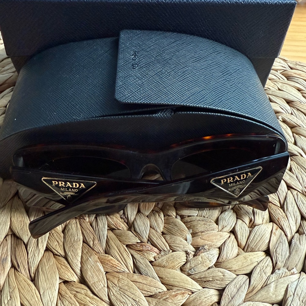 Prada Brown Rectangular Sunglasses - image 4